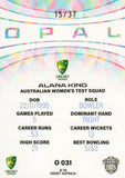 2025-26 Cricket Traders - Mojo Opal White - O 031 - Alana King - 15/37