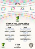 2025-26 Cricket Traders - Mojo Opal White - O 038 - Ashleigh Gardner - 29/37