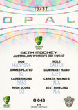 2025-26 Cricket Traders - Mojo Opal White - O 043 - Beth Mooney - 13/37
