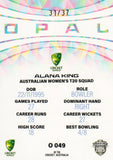 2025-26 Cricket Traders - Mojo Opal White - O 049 - Alana King - 31/37