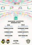2025-26 Cricket Traders - Mojo Opal White - O 076 - Grace Harris - 28/37