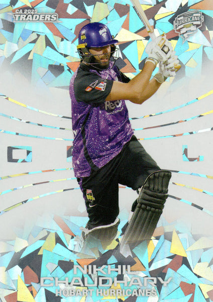 2025-26 Cricket Traders - Mojo Opal White - O 079 - Nikhil Chaudhary - 20/37