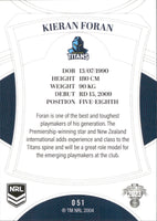 2023 NRL Elite Common Card - 051 - Kieran Foran - Gold Coast Titans