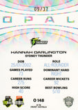 2025-26 Cricket Traders - Mojo Opal White - O 148 - Hannah Darlington - 09/37