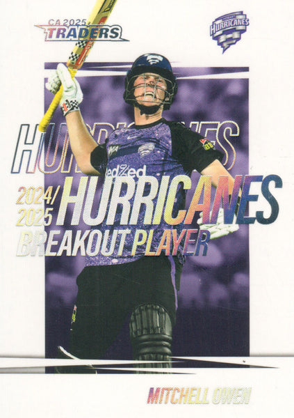 2025-26 Cricket Traders - Breakout - BO 07 - Mitchell Owen - Hobart Hurricanes