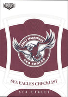2023 NRL Elite Common Card - 055 - Manly-Warringah Sea Eagles Checklist - Manly-Warringah Sea Eagles
