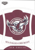 2023 NRL Elite Common Card - 055 - Manly-Warringah Sea Eagles Checklist - Manly-Warringah Sea Eagles