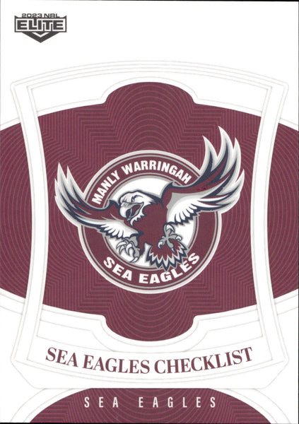 2023 NRL Elite Common Card - 055 - Manly-Warringah Sea Eagles Checklist - Manly-Warringah Sea Eagles