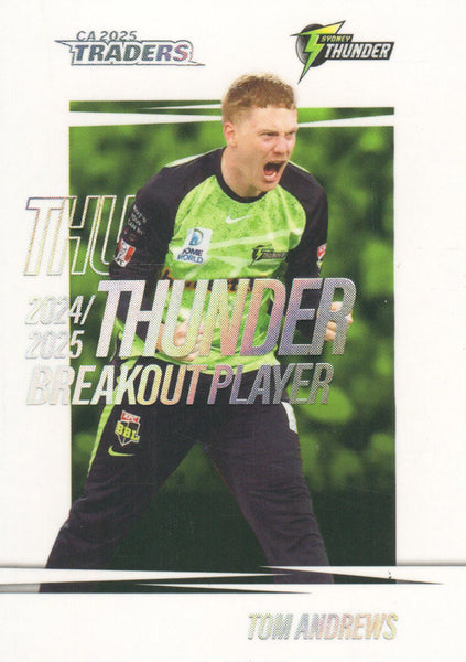 2025-26 Cricket Traders - Breakout - BO 17 - Tom Andrews - Sydney Thunder