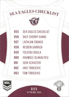 2023 NRL Elite Common Card - 055 - Manly-Warringah Sea Eagles Checklist - Manly-Warringah Sea Eagles