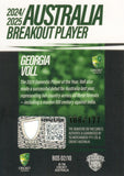2025-26 Cricket Traders - Breakout Signature - BOS 02 - Georgia Voll - 108/177