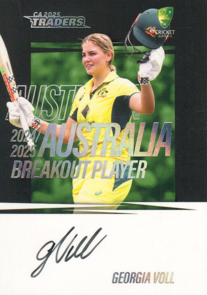 2025-26 Cricket Traders - Breakout Signature - BOS 02 - Georgia Voll - 130/177