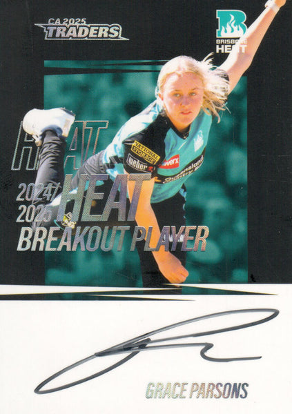 2025-26 Cricket Traders - Breakout Signature - BOS 04 - Grace Parsons - 152/177