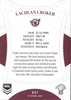 2023 NRL Elite Common Card - 057 - Lachlan Croker - Manly-Warringah Sea Eagles