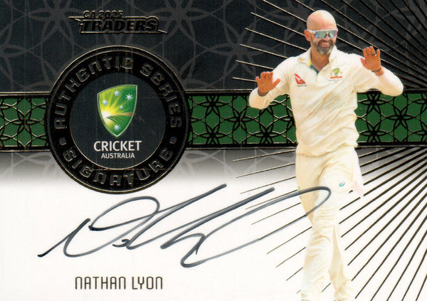 2025-26 Cricket Traders - Authentic Signature Black - ASB 01 - Nathan Lyon - 74/94