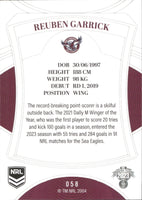2023 NRL Elite Common Card - 058 - Reuben Garrick - Manly-Warringah Sea Eagles