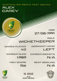 2025-26 Cricket Traders - Silver - S 002 - Alex Carey - Australia Men's Test