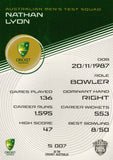 2025-26 Cricket Traders - Silver - S 007 - Nathan Lyon - Australia Men's Test