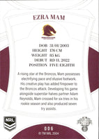 2023 NRL Elite Common Card - 006 - Ezra Mam - Brisbane Broncos