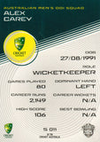 2025-26 Cricket Traders - Silver - S 011 - Alex Carey - Australia Men's ODI