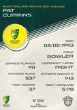 2025-26 Cricket Traders - Silver - S 012 - Pat Cummins - Australia Men's ODI
