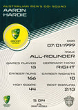 2025-26 Cricket Traders - Silver - S 014 - Aaron Hardie - Australia Men's ODI