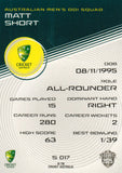2025-26 Cricket Traders - Silver - S 017 - Matt Short - Australia Men's ODI