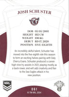 2023 NRL Elite Common Card - 061 - Josh Schuster - Manly-Warringah Sea Eagles