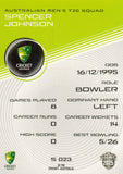 2025-26 Cricket Traders - Silver - S 023 - Spencer Johnson - Australia Men's T20