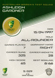 2025-26 Cricket Traders - Silver - S 029 - Ashleigh Gardner - Australia Women's Test