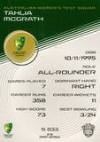 2025-26 Cricket Traders - Silver - S 033 - Tahlia Mcgrath - Australia Women's Test