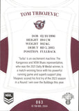 2023 NRL Elite Common Card - 063 - Tom Trbojevic - Manly-Warringah Sea Eagles