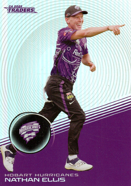 2025-26 Cricket Traders - Silver - S 080 - Nathan Ellis - Hobart Hurricanes