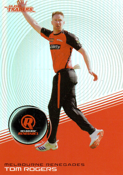 2025-26 Cricket Traders - Silver - S 095 - Tom Rogers - Melbourne Renegades