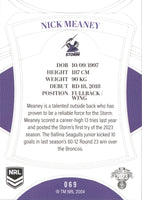 2023 NRL Elite Common Card - 069 - Nick Meaney - Melbourne Storm