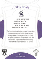 2023 NRL Elite Common Card - 071 - Justin Olam - Melbourne Storm