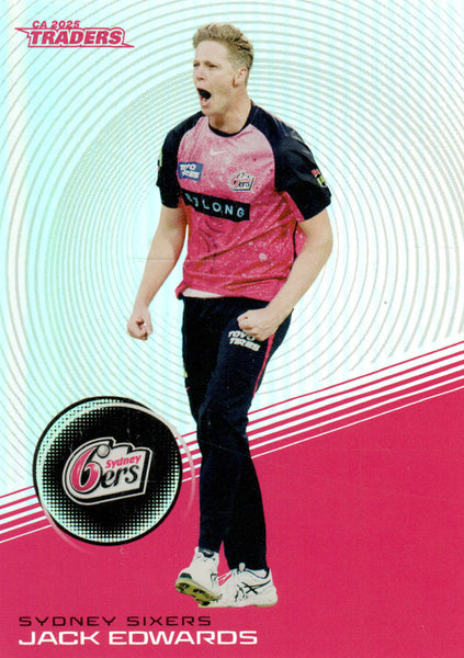 2025-26 Cricket Traders - Silver - S 129 - Jack Edwards - Sydney Sixers