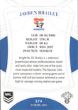 2023 NRL Elite Common Card - 074 - Jayden Brailey - Newcastle Knights