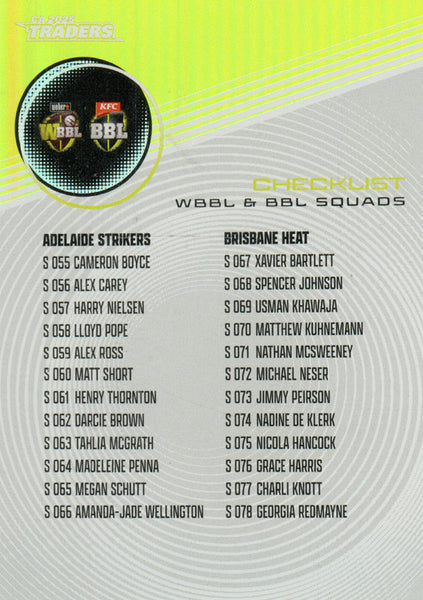 2025-26 Cricket Traders - Silver - S 152 - WBBL & BBL Squads