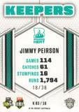 2025-26 Cricket Traders - Keepers Priority - K 03 - Jimmy Peirson - 18/38