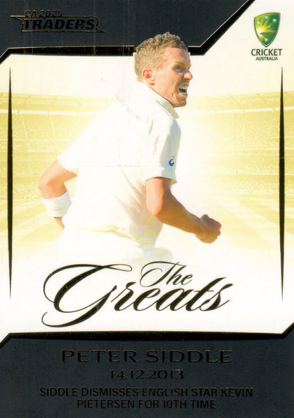 2025-26 Cricket Traders - The Greats - TG 08 - Peter Siddle – 14.12.2013 - 095/148