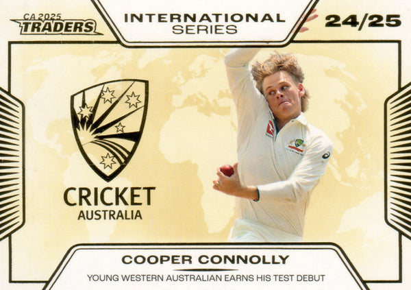 2025-26 Cricket Traders - International Series Gold - ISG 22 - Cooper Connolly - 124/139