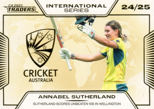 2025-26 Cricket Traders - International Series Gold - ISG 30 - Annabel Sutherland - 129/139