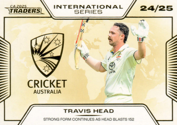 2025-26 Cricket Traders - International Series Gold - ISG 13 - Travis Head - 138/139