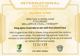 2025-26 Cricket Traders - International Series Gold - ISG 32 - Alana King - 123/139