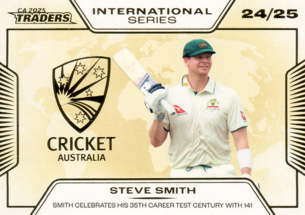 2025-26 Cricket Traders - International Series Gold - ISG 19 - Steve Smith - 080/139