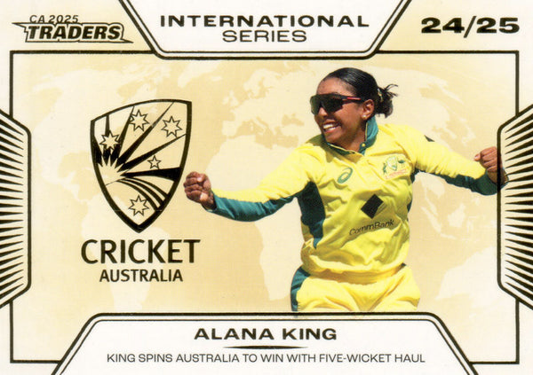 2025-26 Cricket Traders - International Series Gold - ISG 32 - Alana King - 135/139
