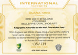 2025-26 Cricket Traders - International Series Gold - ISG 32 - Alana King - 135/139