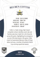 2023 NRL Elite Common Card - 083 - Reuben Cotter - North Queensland Cowboys