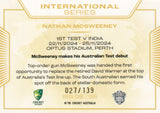 2025-26 Cricket Traders - International Series Gold - ISG 08 - Nathan McSweeney - 027/139